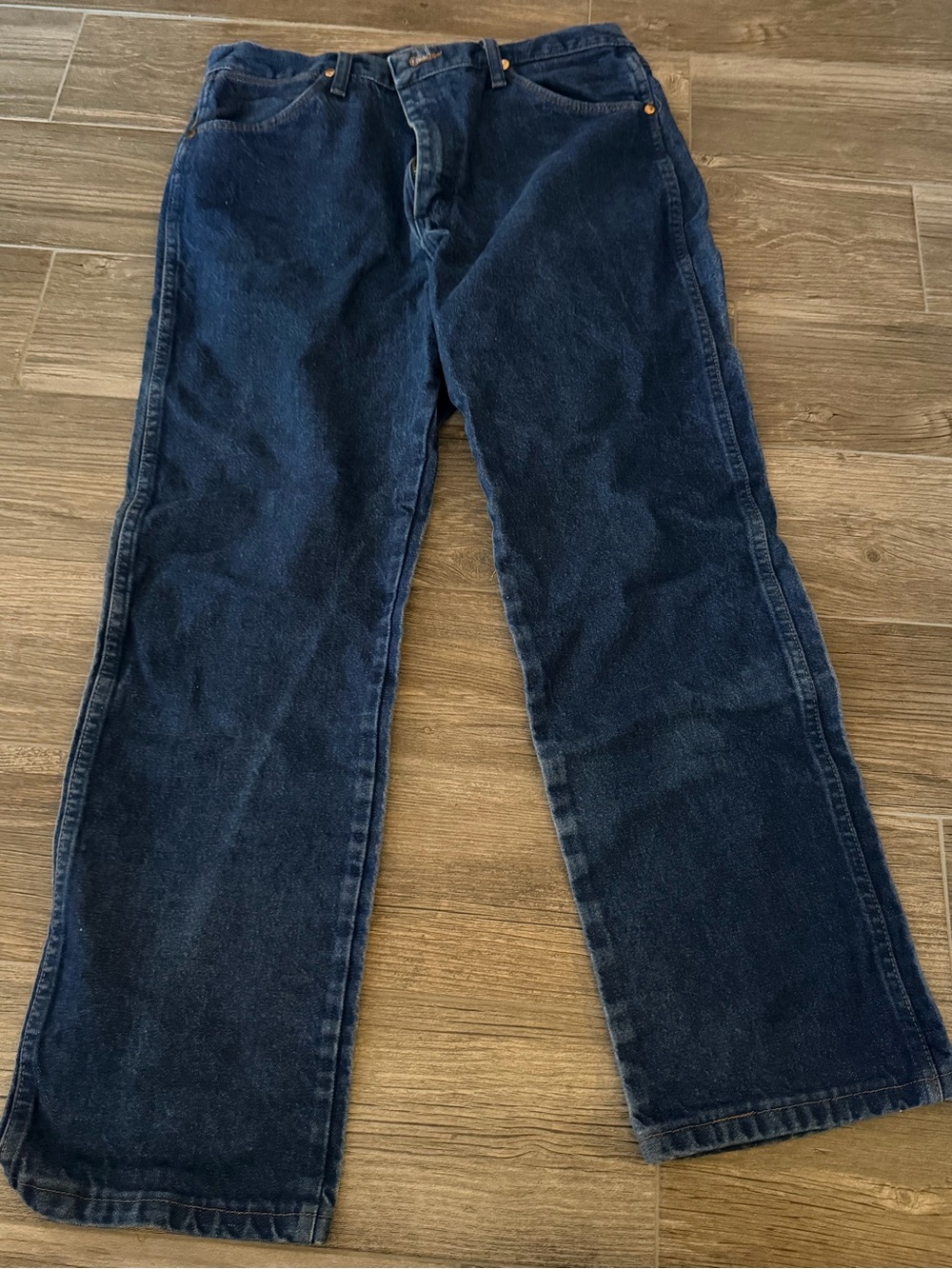 Wrangler Dark Blue Straight-Leg Jeans